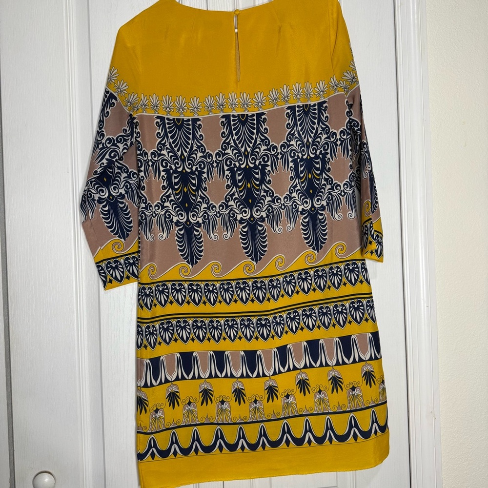 J. CREW Yellow and Black Patterned Dress (A3) - Picture 7 of 7